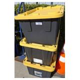 GROUP 27 GALLON TOTES W/ LIDS