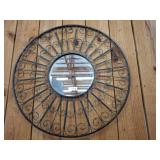 DECORATIVE METAL FRAMED WALL MIRROR