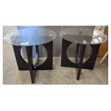 PR GLASS TOP END TABLES