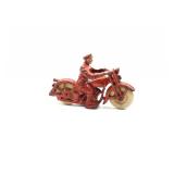 Hubley Cast Iron Patrol Motorcycle Toy