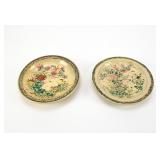 2 Chinese Hand Painted Plates - 7 1/8"  Diameter