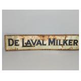 DOUBLE SIDED DE LAVAL MILKER METAL SIGN - 20"X4"