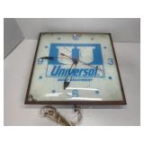 UNIVERSAL DAIRY EQUIPMENT GLASS CLOCK