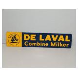 DE LAVAL COMBINE MILKER METAL SIGN - 19.5" X 4