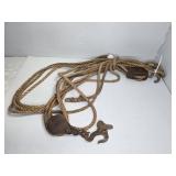 ANTIQUE ROPE & PULLEY SYSTEM