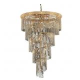 STERNS 29 LIGHT CRYSTAL TIERED CHANDELIER**