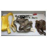 CABLE PULLER, TOW STRAPS, CHAIN