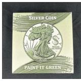 2022 PAINT IT GREEN SILVER AMERICAN EAGLE