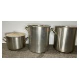 (3) RESTURANT QUALITY STOCK POTS