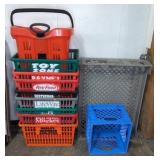 (11) SHOPPING BASKETS & PLASTIC ADVERTISING TOTE