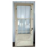 FARMHOUSE DOOR W/ GLASS PANEL - 37"X86"