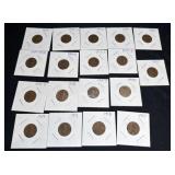 18 EARLY LINCOLN PENNIES