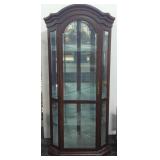 MAHOGANY CORNER CURIO CABINET