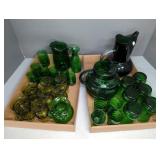 GREEN COLORED GLASS - EMERALD & COLONIAL GREEN