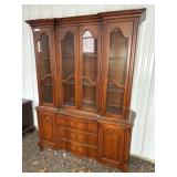 2 PC SOLID WOOD HUTCH