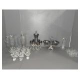 SILVER FADE LUSTERWARE GLASS, PITCHERS & GLASSES