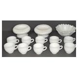 MILK GLASS / HOBNAIL PIECES