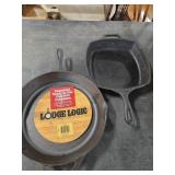 2 LODGE CAST IRON PANS