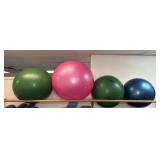 (4) YOGA/FITNESS BALLS