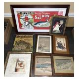 (9) ORIENTAL & ADVERTISING PRINTS/ ILLUSTRATIONS