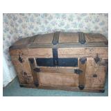 LARGE ROUNDED TOP STEAMER CHEST