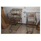 (2) METAL SHOPPING CARTS