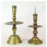 Two Large Brass Candlesticks