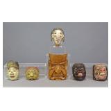 Lot of Carved Ethnic Masks