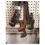 3 PIPE WRENCH SET