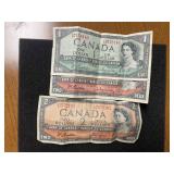 3 - 1954 CANADIAN BANK NOTES