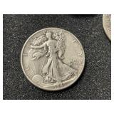 25 - WALKING LIBERTY SILVER HALF DOLLARS