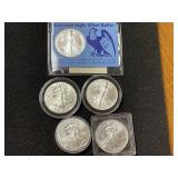 5 - AMERICAN SILVER EAGLES