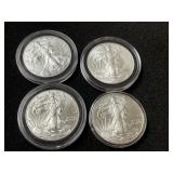 4 - AMERICAN SILVER EAGLES