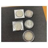 5 - 1921 MORGAN SILVER DOLLARS