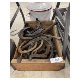 BOX OF HORSE SHOES