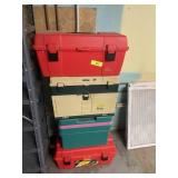 4 PLASTIC TOOL BOXES