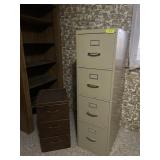 METAL AND WOOD FILE CABINETS