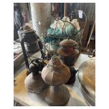 4 OIL LAMPS AND LANTERNS