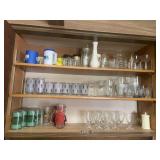 CABINET FULL OF GLASSWARE