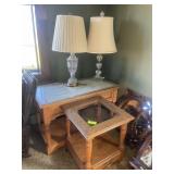 2 END TABLES WITH LAMPS