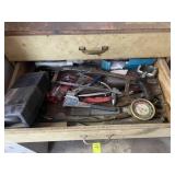 DRAWER OF TOOLS - COMPRESSOR - SAWS - RIVOT