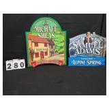 Samuel Adams & Michael Sheas Metal Signs