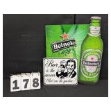 Heineken 17"x19" Metal Sign