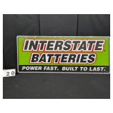 Metal 24"x60" Interstate Batteries Sign