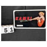 Metal 12 1/2"x22" Kamel Cigarettes Sign