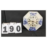 German 8 Day Ceramic Clock