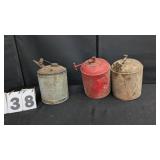 Primitive Oil Can & 2 Metal Tanks