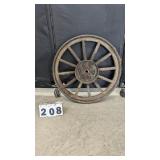 24" Diameter Metal & Wood Wagon Wheel