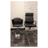 2 Mobile Swivel Height Adjustable Office Chairs