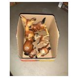 Box lot of plastic deer figurines